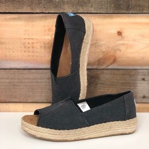 Toms Open Toe Platform